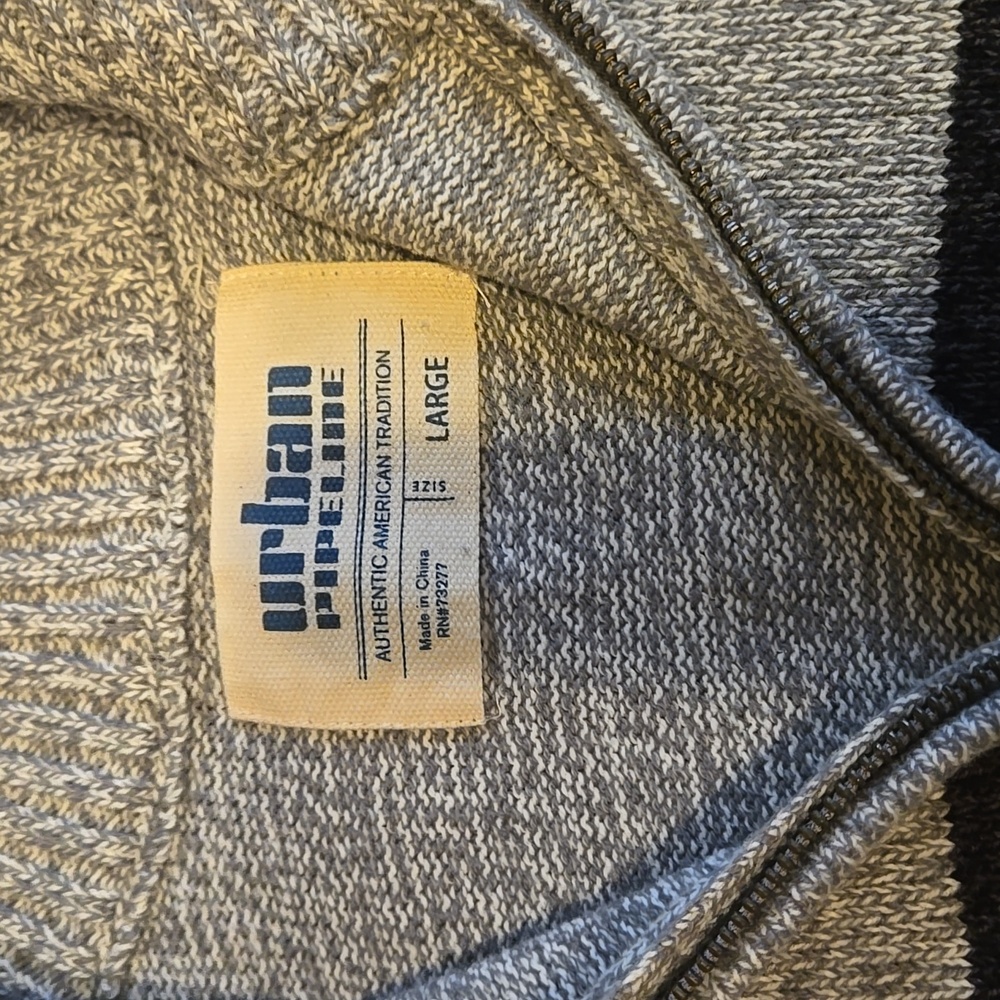 Urban Pipeline mens 1/4 zip sweater, large - Picture 2 of 3